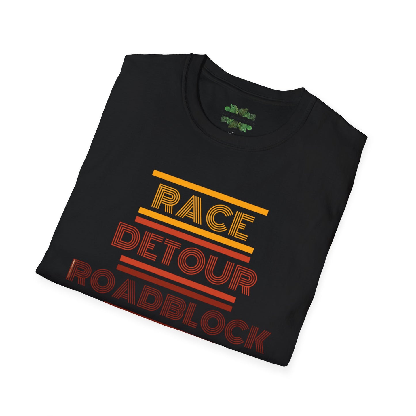 Race Detour Roadblock Pitstop: Unisex Softstyle T-Shirt by Team Hawaiian Mint