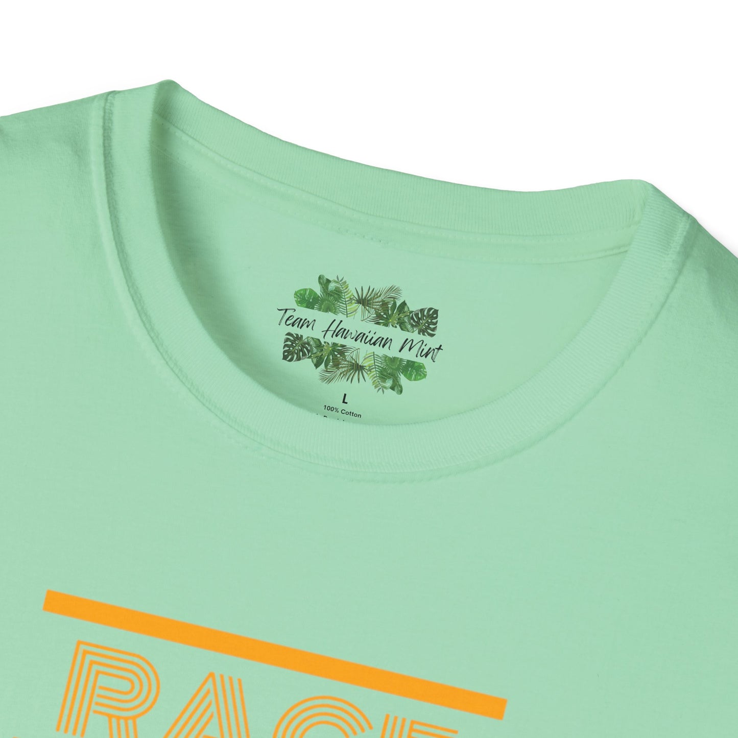 Race Detour Roadblock Pitstop: Unisex Softstyle T-Shirt by Team Hawaiian Mint